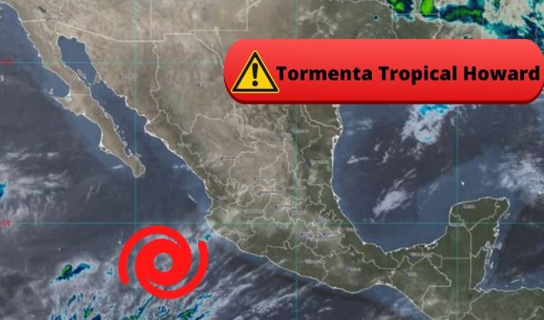 Se forma una tormenta tropical Howard y se pronostican oleajes y lluvias intensas en estas entidades